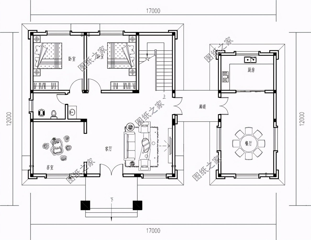 農(nóng)村自建房設(shè)計圖18乘12米，每年春節(jié)回家也其樂融融