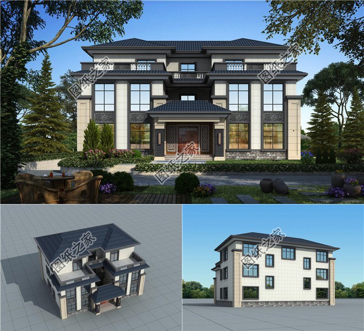 農(nóng)村新款中式別墅圖，建起來，鄰里鄉(xiāng)親都羨慕