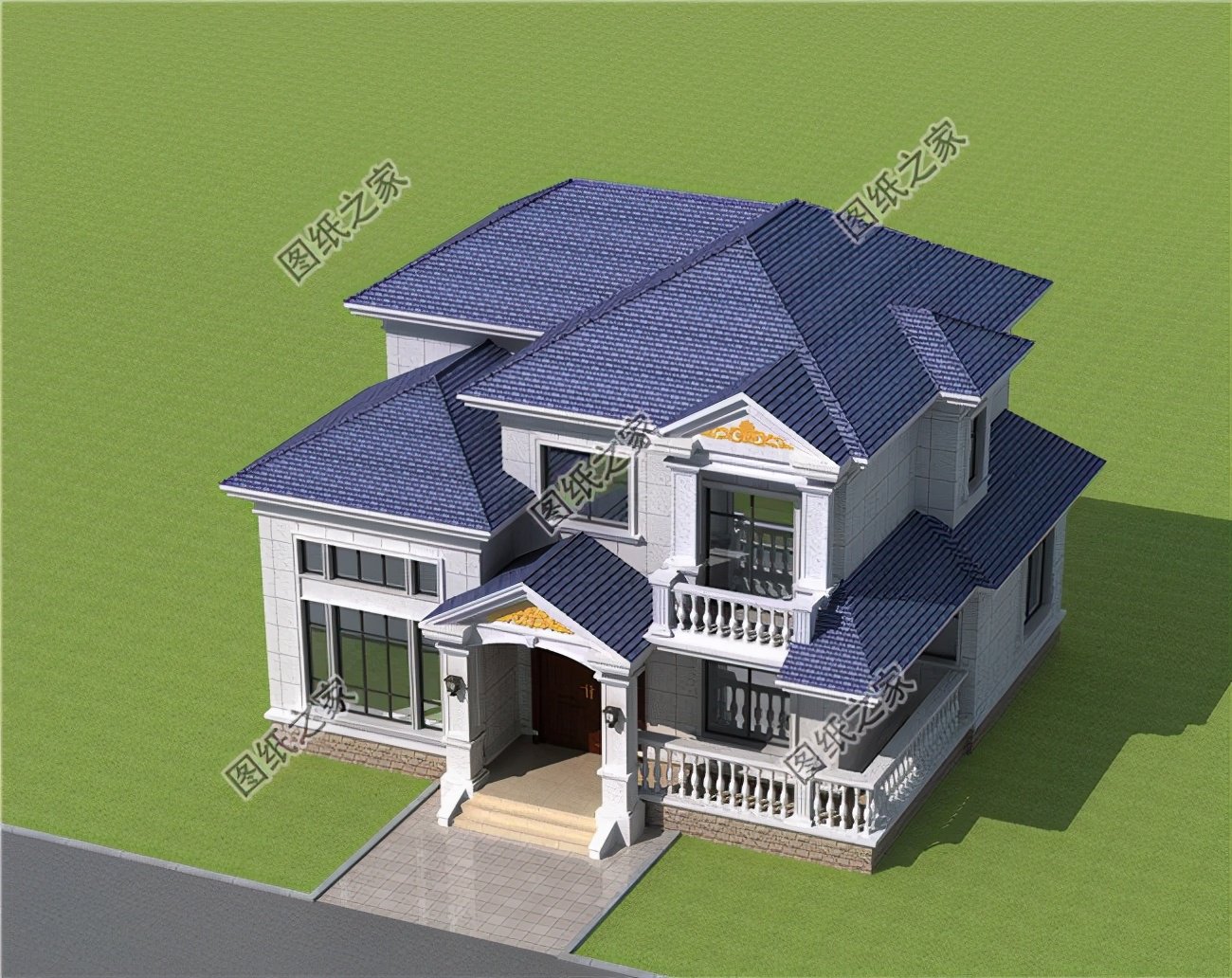 農(nóng)村自建房設計圖二層在15萬內(nèi)，難掩別樣風采，建好美出新境界