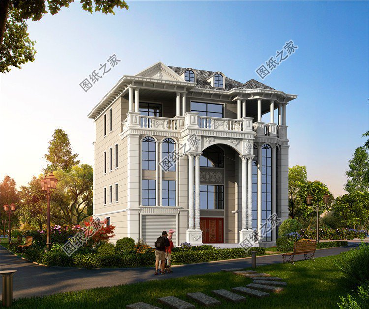 帶大陽臺四層樓房設(shè)計圖，意想不到的豪華大氣，這樣的房子值得擁有