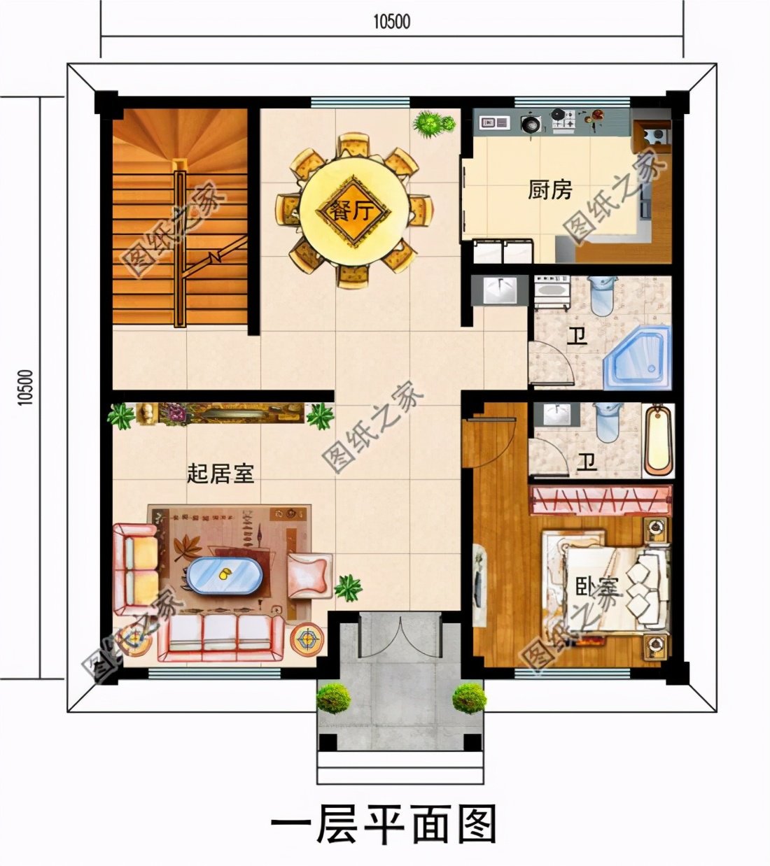 農(nóng)村三層帶露臺(tái)別墅設(shè)計(jì)圖，這樣的房子來(lái)一棟走到哪都有底氣