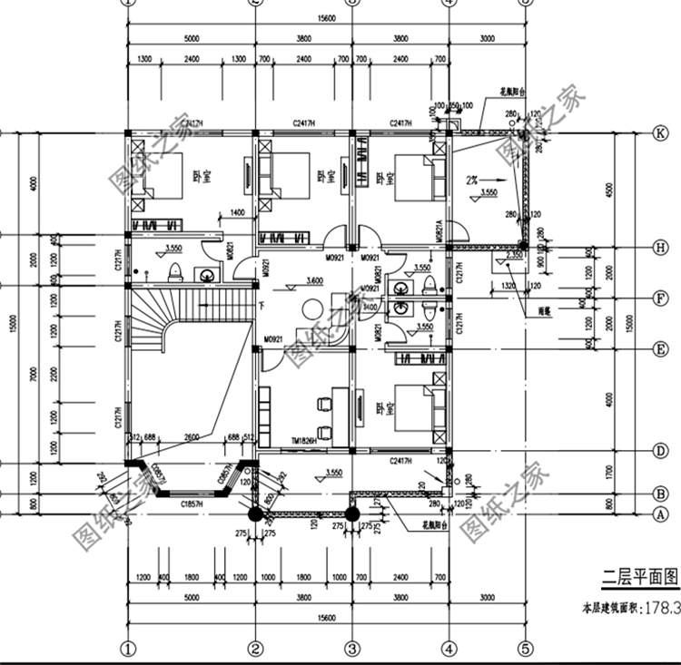 農(nóng)村建房二層樓房設(shè)計(jì)圖，布局寬敞大氣，顏值也是很過關(guān)