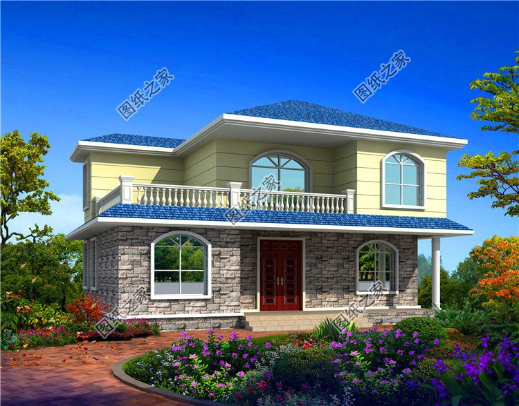 農(nóng)村建房二層樓房設(shè)計(jì)圖，布局寬敞大氣，顏值也是很過關(guān)