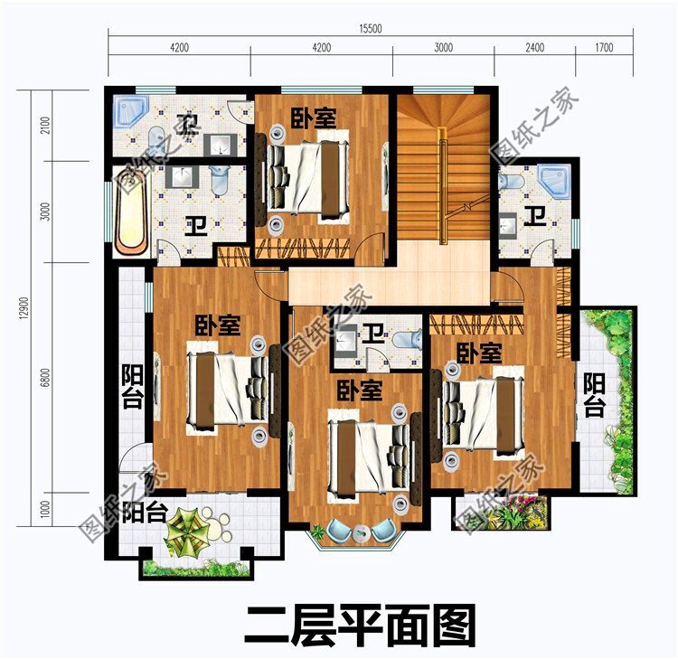 農村兩層別墅外觀圖，不知道多少人搶著建，農村建房經典戶型