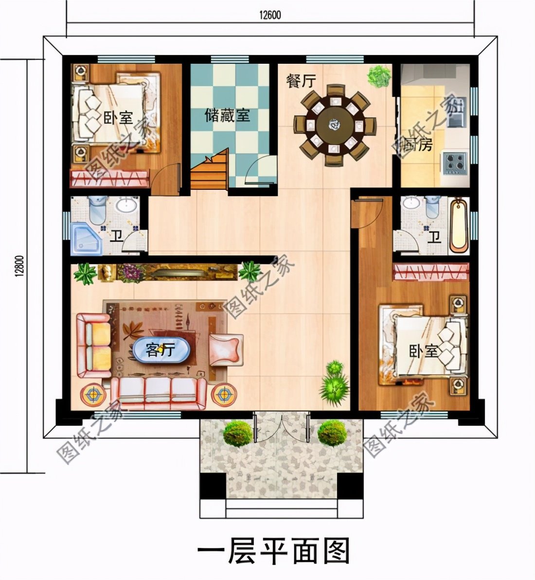 農(nóng)村三層別墅戶型圖，其中第三款最受老百姓喜愛，村里人都搶著建