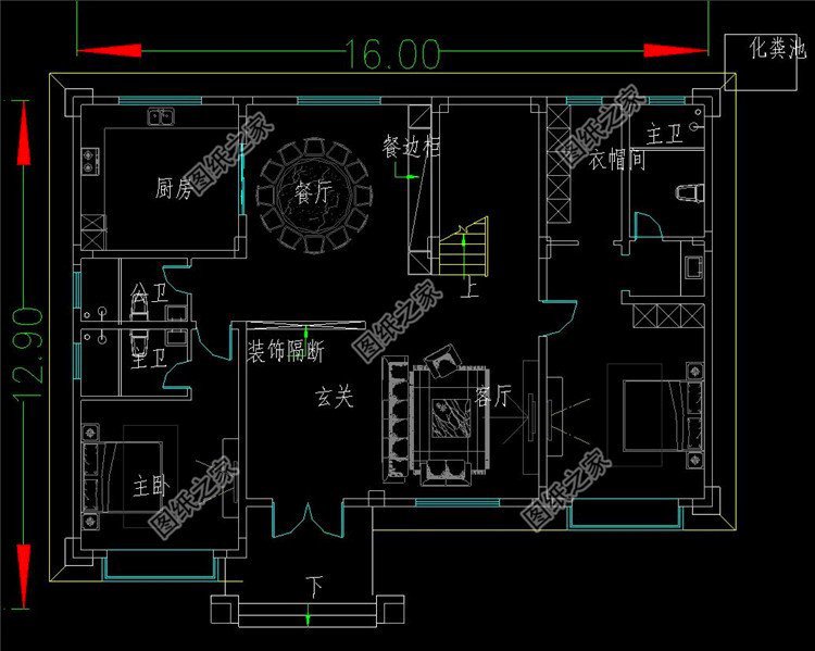 農(nóng)村四開間二層樓房設(shè)計(jì)圖，這種布局真不錯(cuò)，讓你挑不出任何毛病