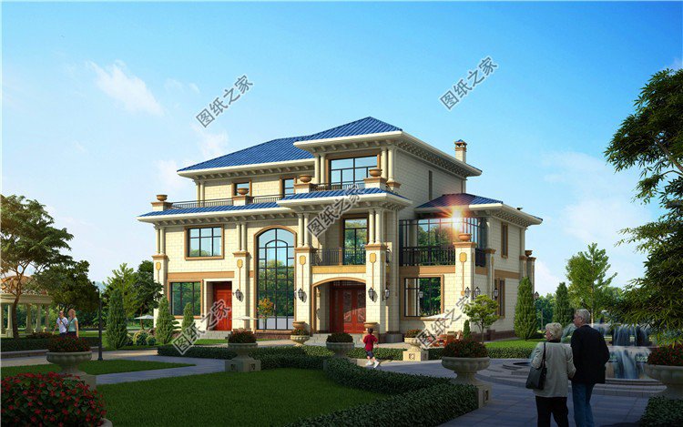 農(nóng)村大戶型三層別墅設(shè)計圖，與眾不同的設(shè)計，建好了絕對讓你滿意