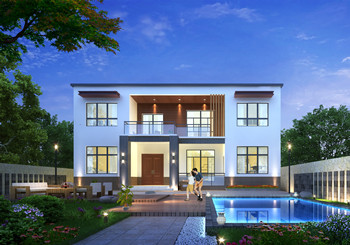 超實用超現(xiàn)代兩層自建小樓圖，純粹極簡風格