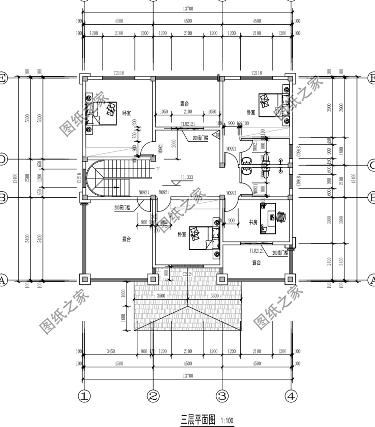 占地160平米三層別墅設(shè)計圖，這么合適的戶型不打算來一棟嗎