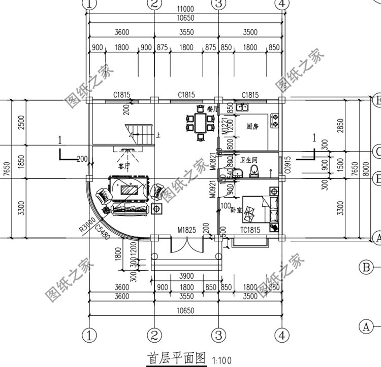 豪華四層別墅設計圖，豪華大氣又實用，方案不錯，建房可收藏