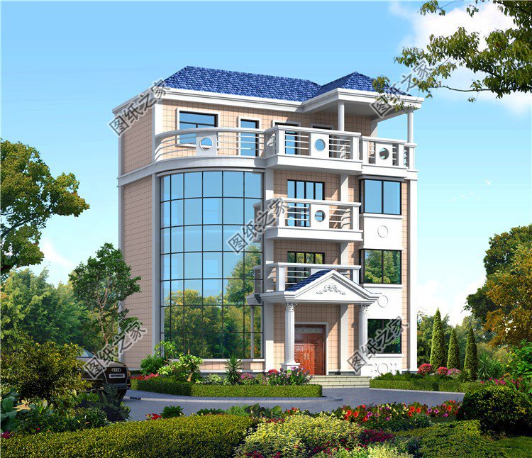 豪華四層別墅設計圖，豪華大氣又實用，方案不錯，建房可收藏