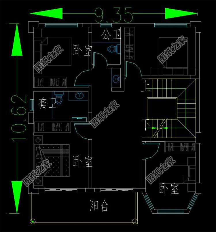 豪華四層別墅設計圖，豪華大氣又實用，方案不錯，建房可收藏