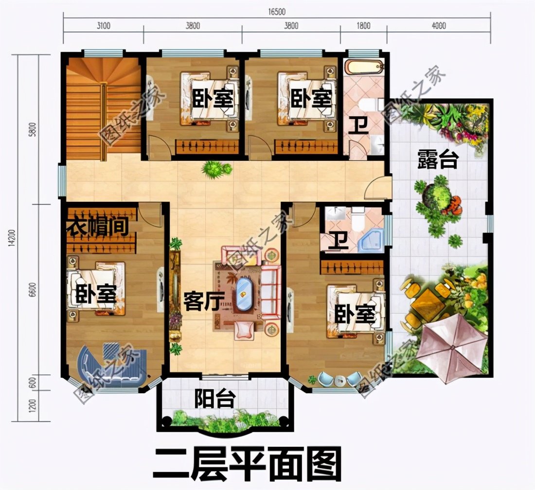 四開(kāi)間三層別墅設(shè)計(jì)圖，農(nóng)村建一棟超有面子，你還在等什么呢？