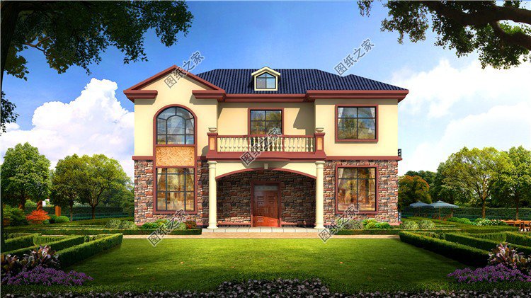 獨(dú)棟二層別墅設(shè)計(jì)圖，布局沒得挑，建好了鄰居都前來參觀