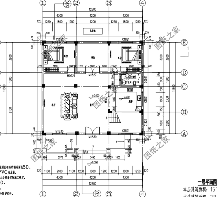 面寬12米二層樓設(shè)計(jì)圖，外觀靚布局贊，再適合農(nóng)村不過了