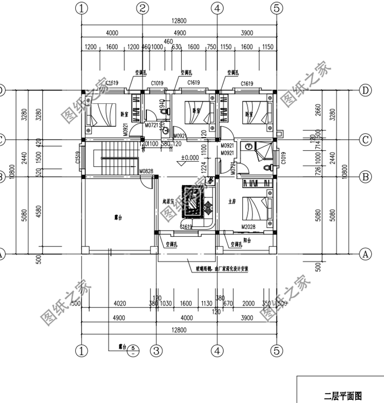 面寬12米二層樓設(shè)計(jì)圖，外觀靚布局贊，再適合農(nóng)村不過了
