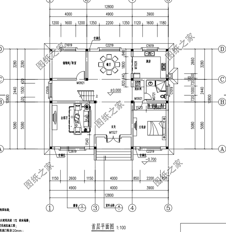 面寬12米二層樓設(shè)計(jì)圖，外觀靚布局贊，再適合農(nóng)村不過了