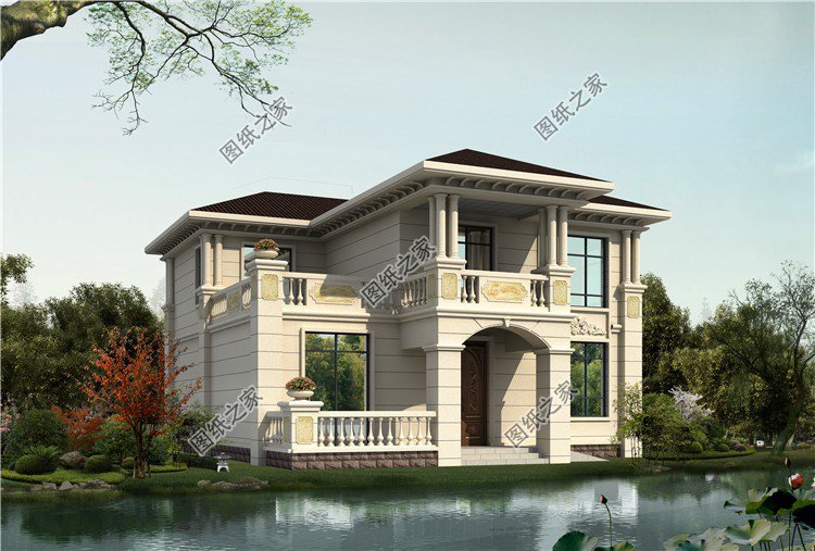 面寬12米二層樓設(shè)計(jì)圖，外觀靚布局贊，再適合農(nóng)村不過了