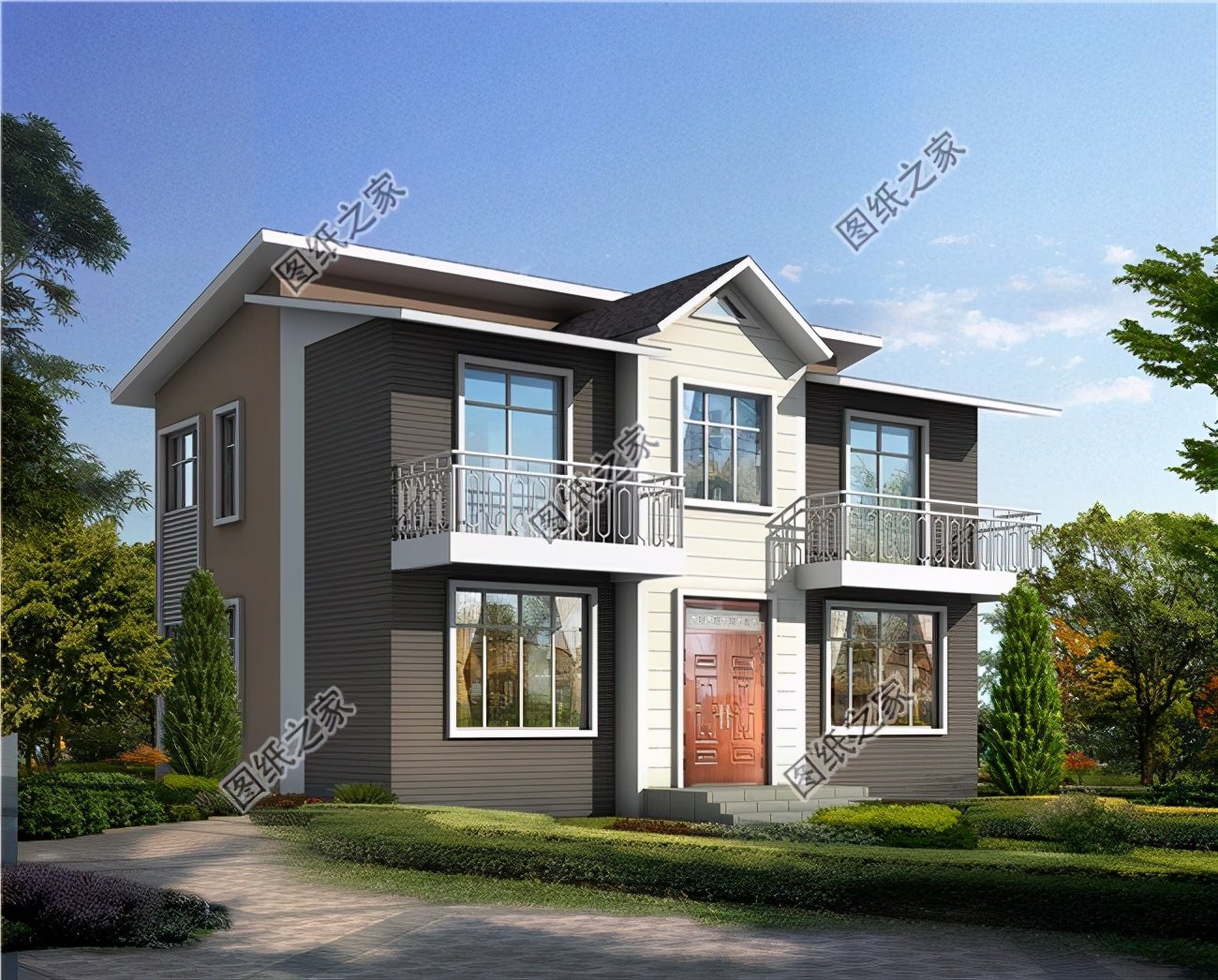 11x9米二層自建房設(shè)計圖，干凈大氣，值得擁有