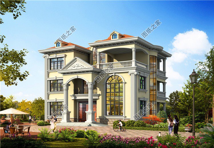 農(nóng)村三層帶陽(yáng)臺(tái)別墅設(shè)計(jì)圖，戶型通透采光好，不錯(cuò)的建房選擇