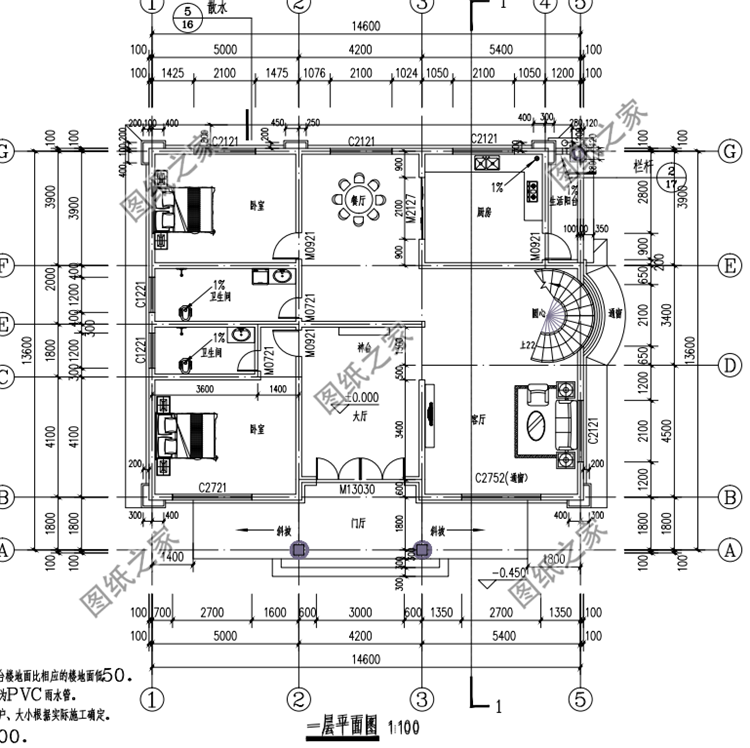 農(nóng)村三層帶陽(yáng)臺(tái)別墅設(shè)計(jì)圖，戶型通透采光好，不錯(cuò)的建房選擇