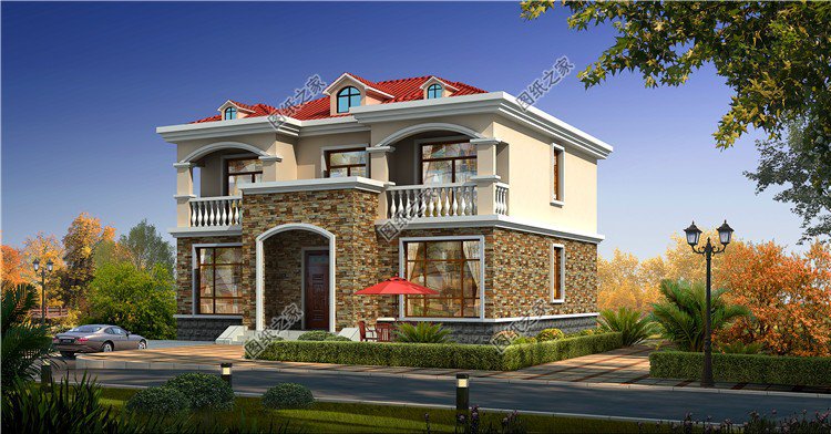 農(nóng)村三開間別墅設(shè)計(jì)圖，造型簡(jiǎn)單而且布局實(shí)用，不容錯(cuò)過