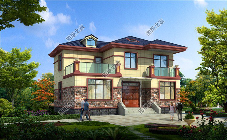 永不過時的帶露臺二層樓房設(shè)計圖，看了之后可真讓人心動