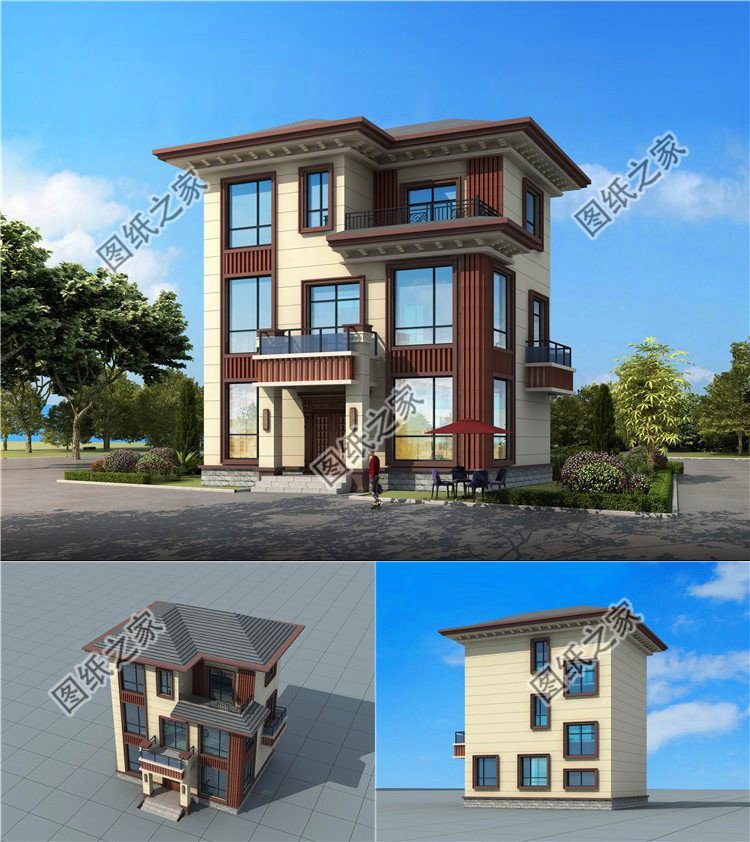 農(nóng)村三層自建房效果圖，占地不大，簡(jiǎn)單好看，室內(nèi)設(shè)計(jì)符合現(xiàn)代生活