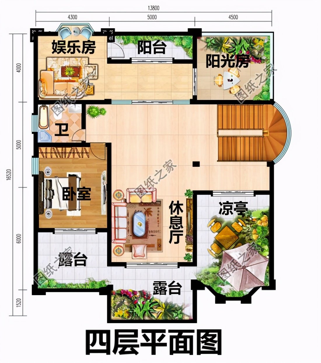 豪華四層別墅設(shè)計(jì)圖，這樣的房子才叫真氣派，看一眼就愛(ài)上