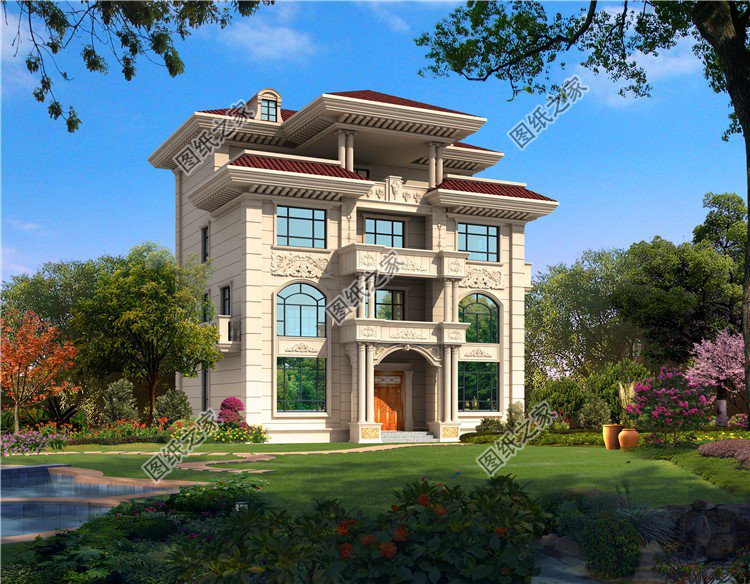 豪華四層別墅設(shè)計(jì)圖，這樣的房子才叫真氣派，看一眼就愛(ài)上