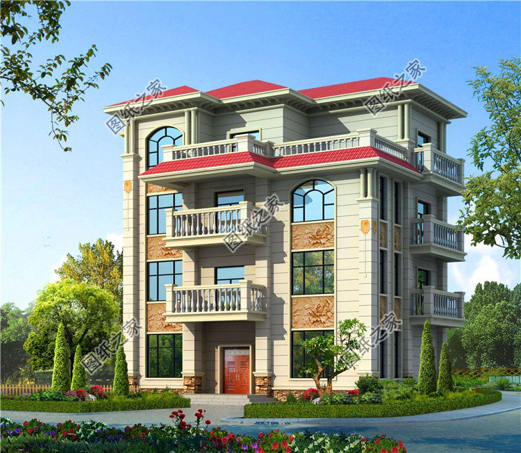 占地120平米四層別墅設(shè)計(jì)圖，戶型不大但功能齊全，收藏不吃虧