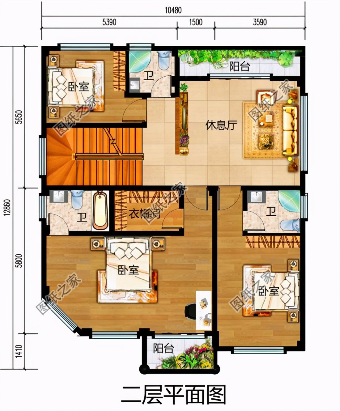 占地120平米四層別墅設(shè)計(jì)圖，戶型不大但功能齊全，收藏不吃虧