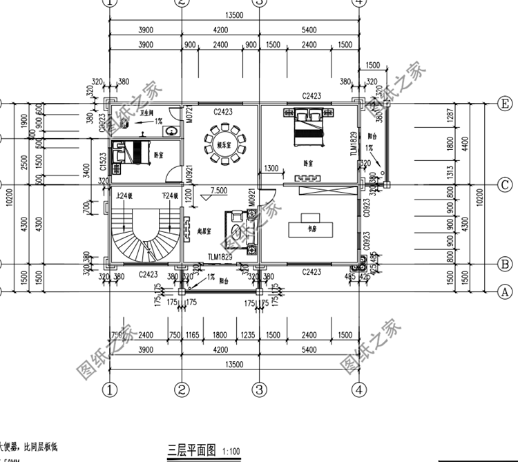占地120平米四層別墅設(shè)計(jì)圖，戶型不大但功能齊全，收藏不吃虧
