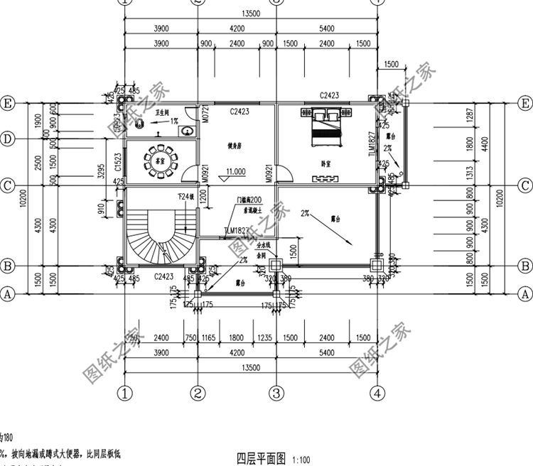 占地120平米四層別墅設(shè)計(jì)圖，戶型不大但功能齊全，收藏不吃虧