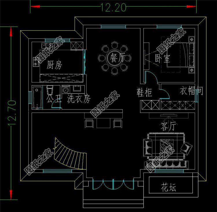 戶型大氣美觀二層樓設(shè)計(jì)圖，是大多數(shù)人想要的戶型，建一棟賊有面子