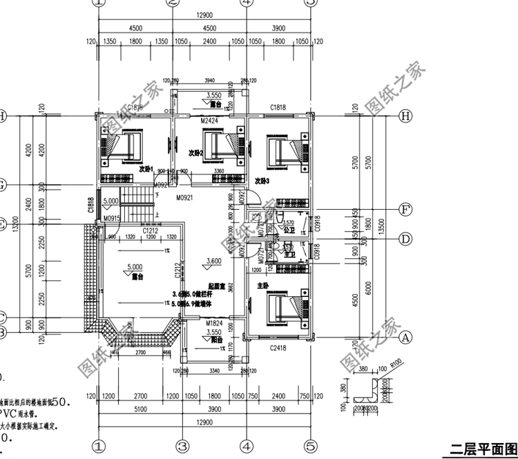 最新三套二層小洋樓設(shè)計圖，高檔的居住場所，建一棟絕對不后悔