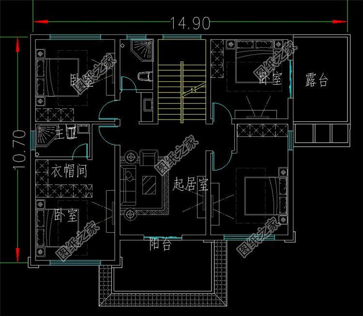農(nóng)村三層小洋樓戶型圖，戶型布局超贊，最后一款最奢華