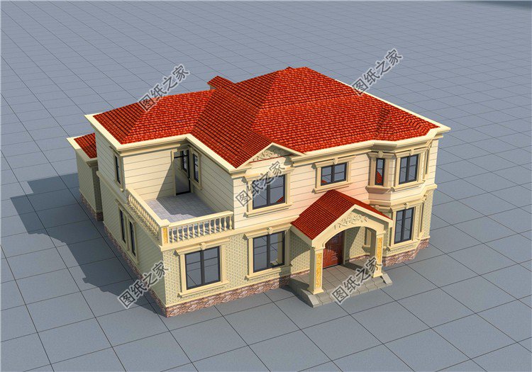 帶小配房二層樓房設(shè)計圖，農(nóng)村最流行的戶型，相當(dāng)接地氣