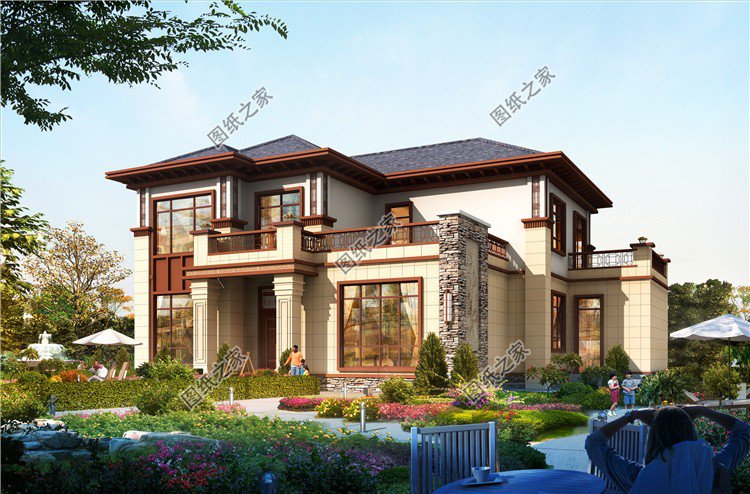 帶小配房二層樓房設(shè)計圖，農(nóng)村最流行的戶型，相當(dāng)接地氣