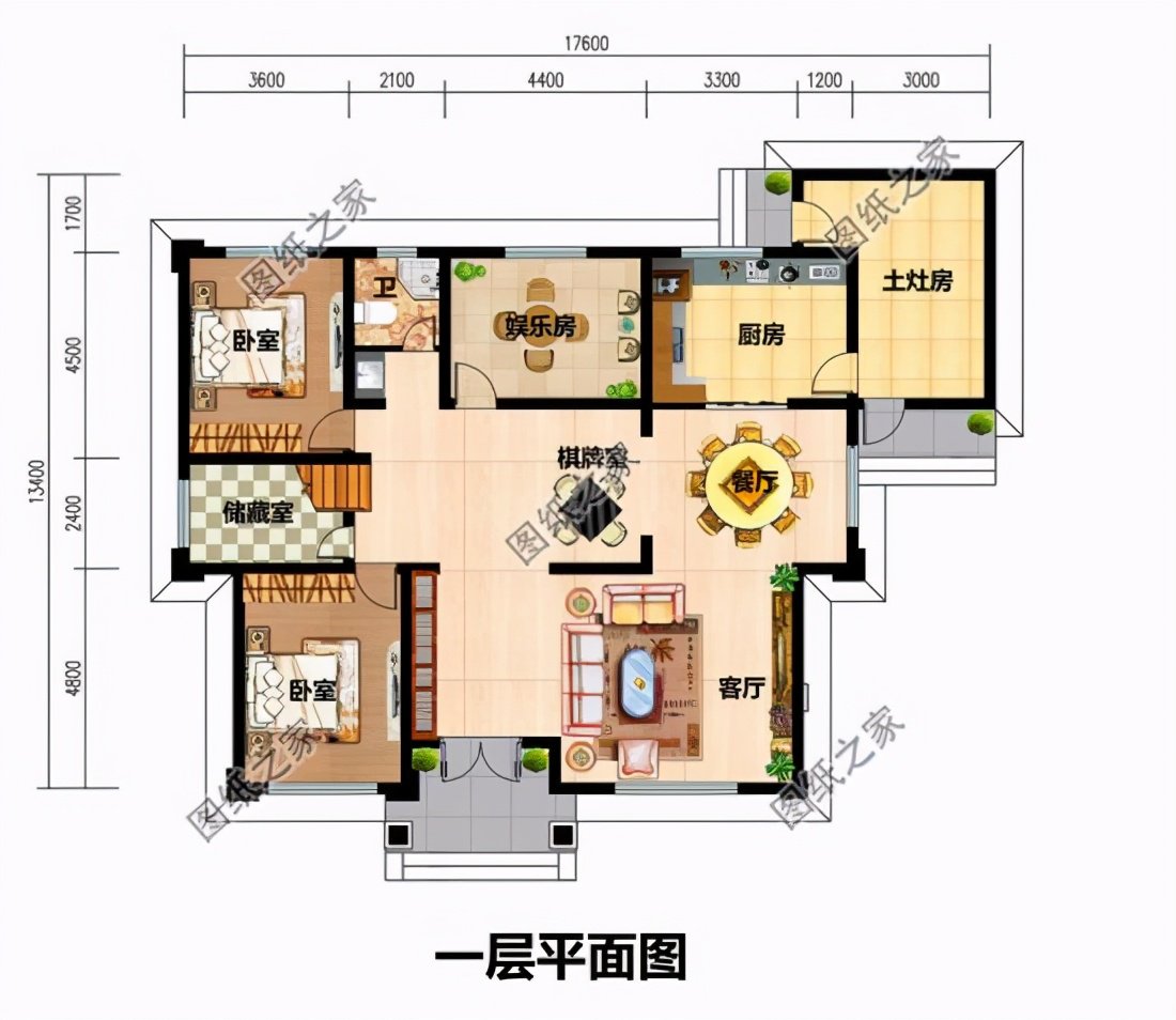 帶小配房二層樓房設(shè)計圖，農(nóng)村最流行的戶型，相當(dāng)接地氣