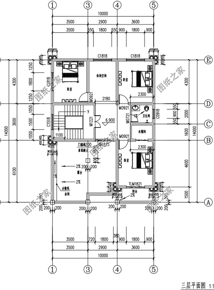 帶車庫三層別墅設(shè)計圖，有房有車才是硬道理，城里親戚看了羨慕
