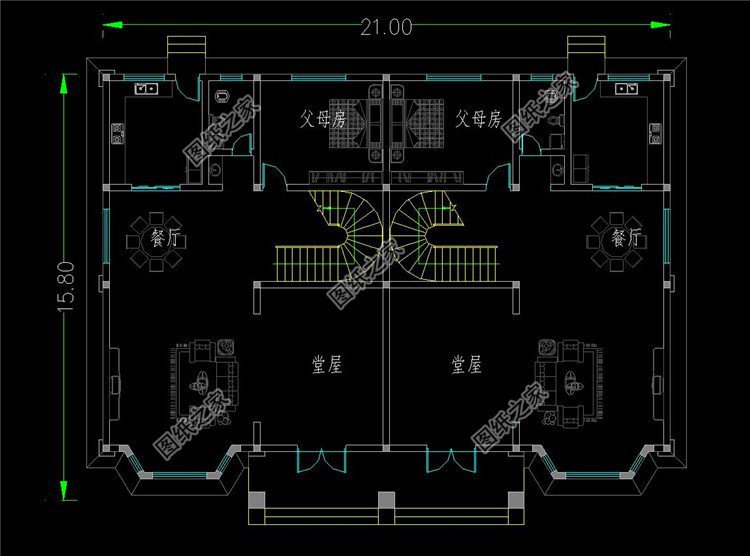 最新農村雙拼戶型設計圖，一塊宅基地，和兄弟住一起它不香嗎