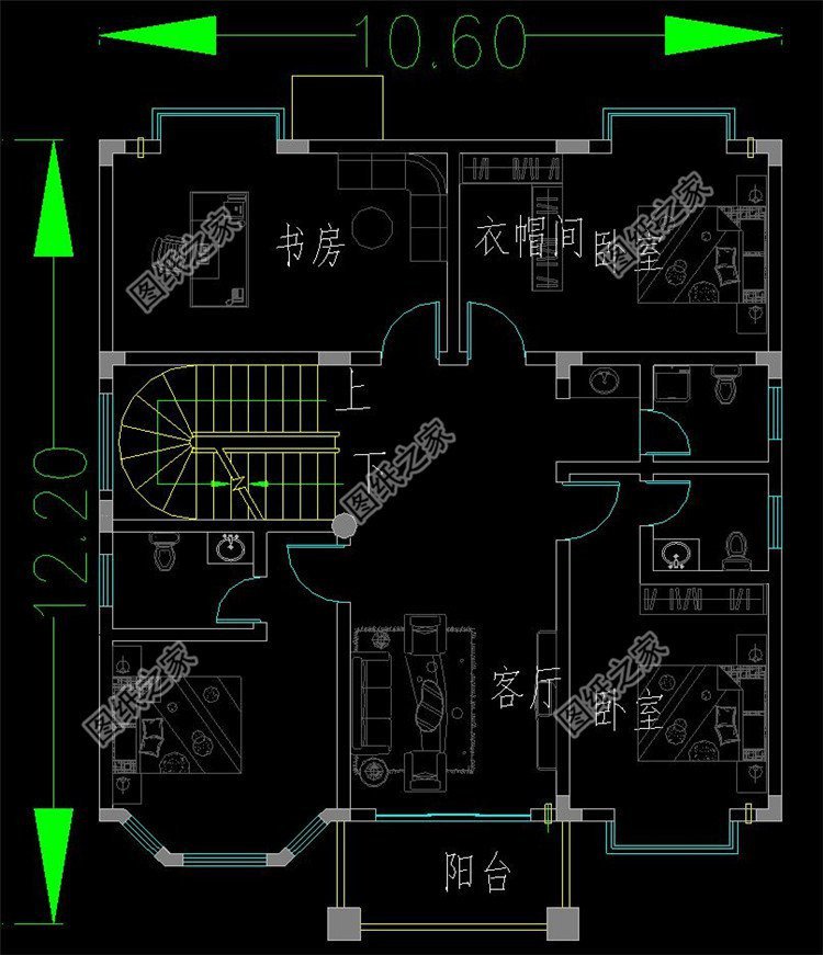 10米x13米房屋戶型圖，如此漂亮的別墅，想不實用都難
