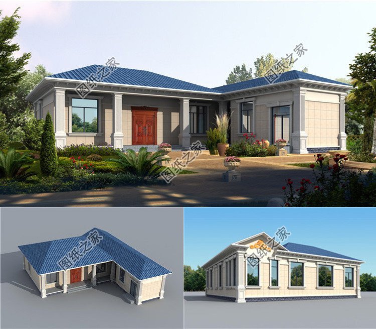 農(nóng)村一層好看房屋圖片，養(yǎng)老房還是一層，好省去爬樓梯造價(jià)還低