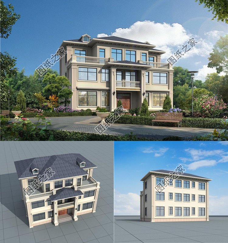 40萬(wàn)農(nóng)村雙拼別墅圖片，戶型這樣布局能提高空間利用率