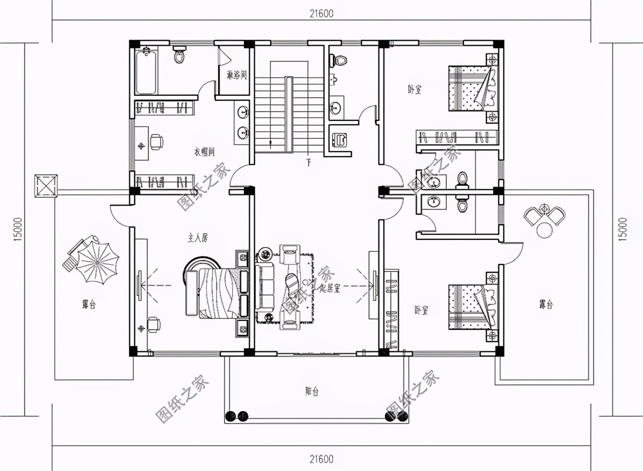 二層帶車庫別墅總設(shè)計圖，希望有一款是你喜歡的
