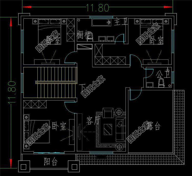 三層自建房平面設計圖，符合農(nóng)村生活習慣，合理布局每一處