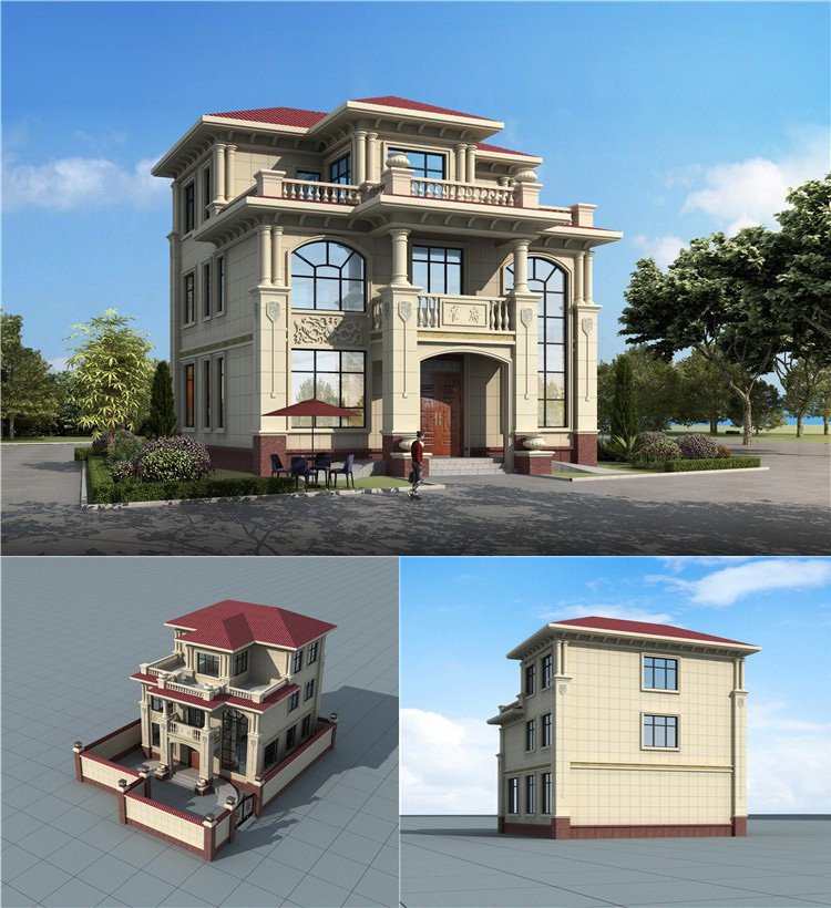 最簡單的農(nóng)村自建房帶院子圖片，只建一棟這樣的宅子也是不錯的選擇