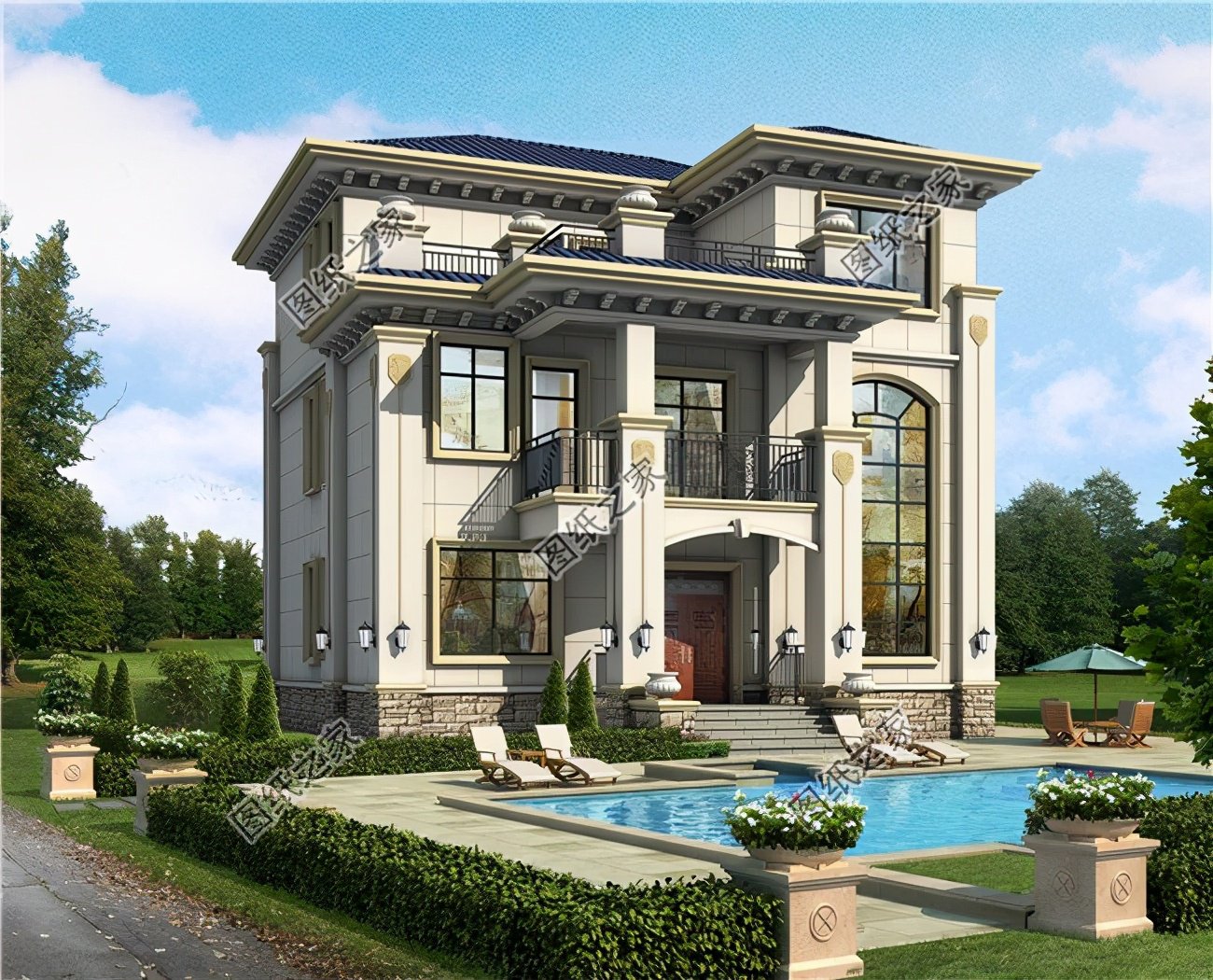 三層現(xiàn)代風(fēng)格別墅140平方米，清新脫俗，當(dāng)下年輕人最喜歡的設(shè)計