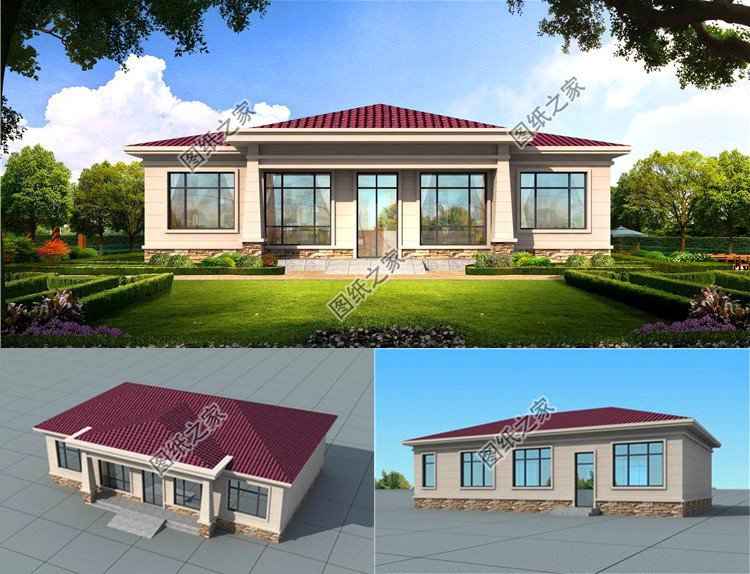 農(nóng)村一層自建房設(shè)計圖，簡單舒適又省錢，建房我推薦一層戶型